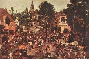 BRUEGHEL, Pieter the Younger Village Feast oil painting artist